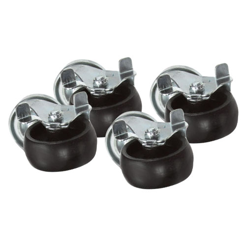 Caster With Brake, 4", Swivel, Set Of 4